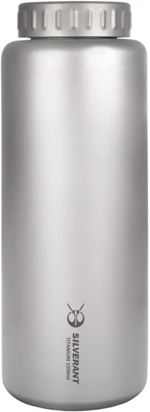 Titanium Ultralight 800ml/27 fl oz Leakproof Outdoor Camping Hiking Sports Water Bottle with Insulating Thermal Sleeve and Clip Loop Cap