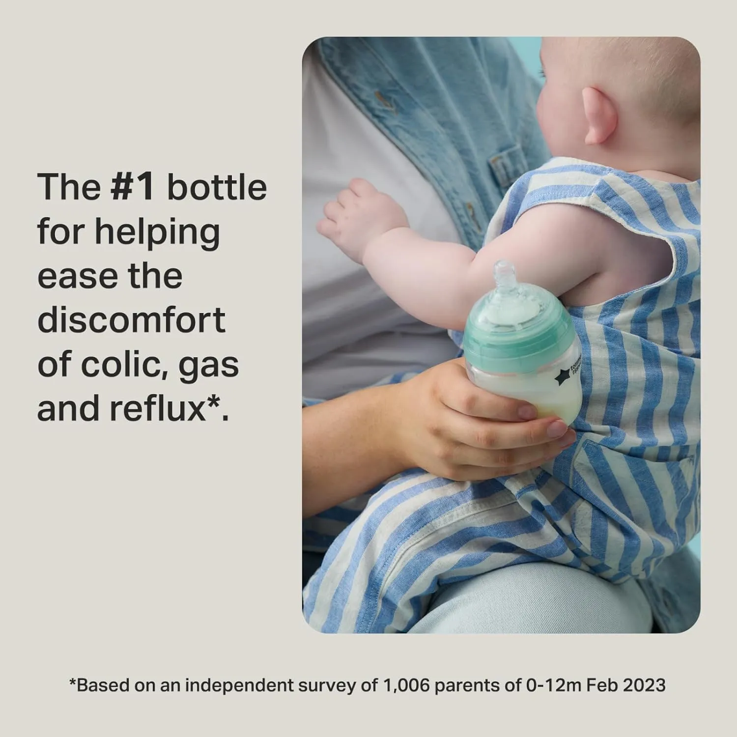 Tommee Tippee Advanced Anti-Colic BPA Free Baby Bottles, Slow Flow Breast-Like Nipple, 9oz, Newborn 0  Months, Special Design Keeps Air Away from Milk and Baby, Pack of 4