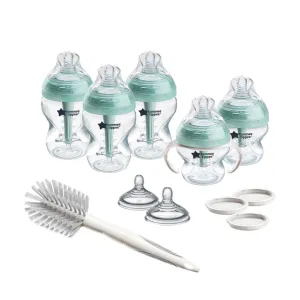 Tommee Tippee Advanced Anti-Colic Grow with Baby BPA Free Bottle 12 Piece Set, Newborn 0  Months, 5oz & 9oz Bottles, Includes Slow & Medium-Flow Breast-Like Nipples and Bottle Handles