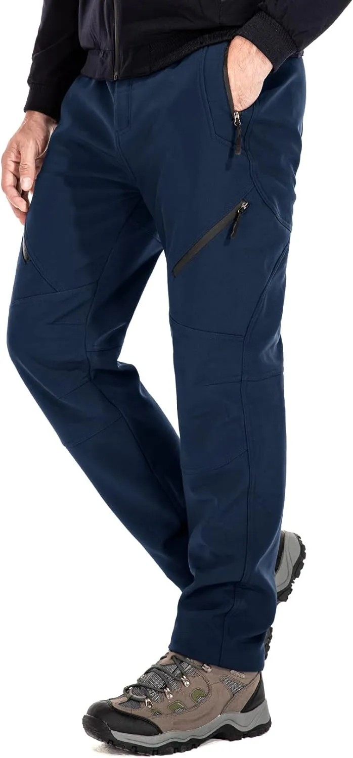 Toomett Snow pants men ski waterproof Hiking Insulated Fleece Lined winter Outdoor softshell cargo pants