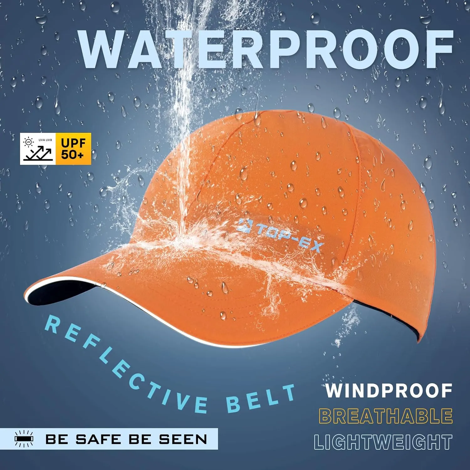 TOP-EX Oversize XL XXL XXXL Baseball Cap Waterproof Running Hat for Extra Large Heads Men