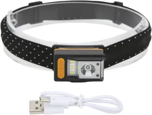 Topyond Motion Sensor Induction LED Brainlamp, USB Rechargeable,Adjustable Angle Brainlight Torch for Camping, Fishing, Hiking Features Motion Sensor