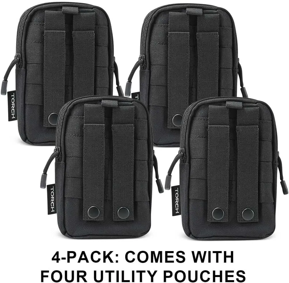 Torch Utility Pack with MOLLE Straps Military Style Medical IFAK Pouch for Every Day Carry