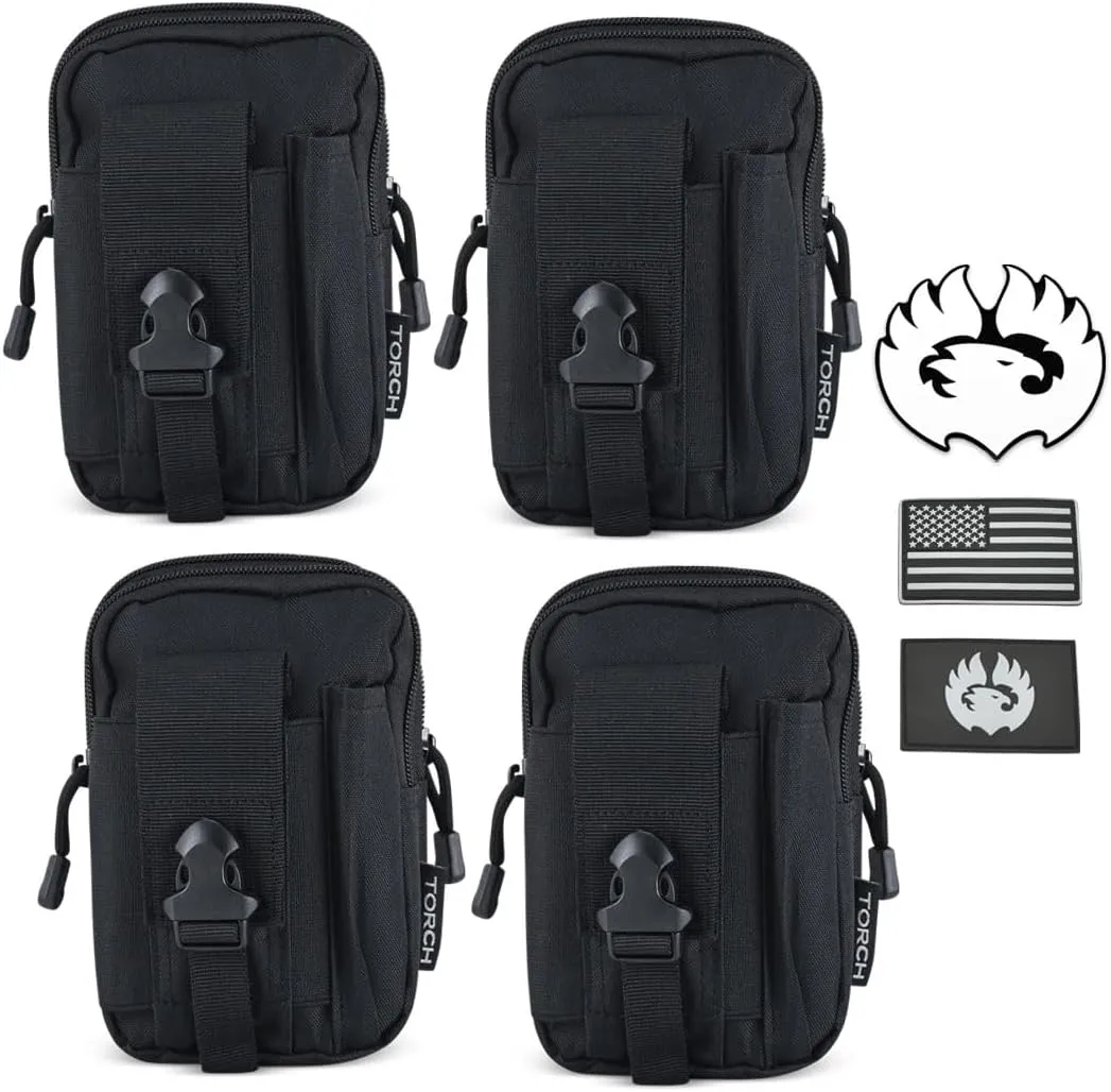 Torch Utility Pack with MOLLE Straps Military Style Medical IFAK Pouch for Every Day Carry