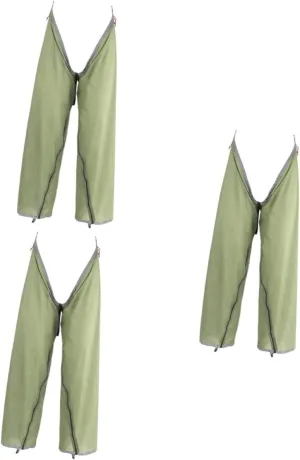 Toyvian 3pcs Lightweight Breathable Rainproof Pants for Adults Double Outdoor Over Pants for Hiking Camping and Sports Activities Fit Bluestone Color