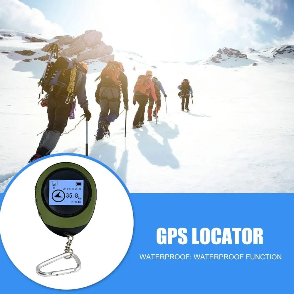 Tracker GPS Navigation Receiver with Buckle Rechargeable for Forest Tourism Hiking Compass Device Locator Recorder Tool
