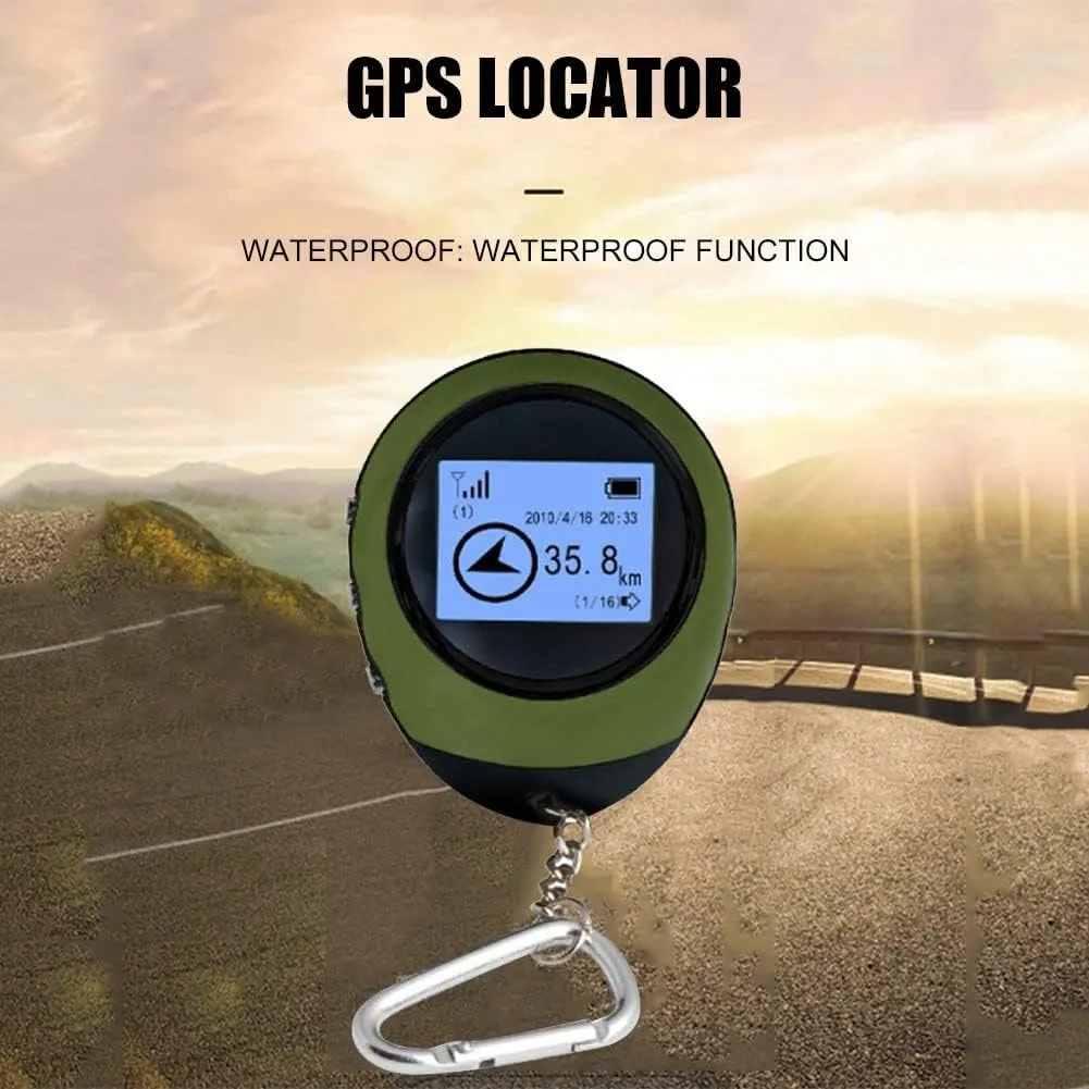 Tracker GPS Navigation Receiver with Buckle Rechargeable for Forest Tourism Hiking Compass Device Locator Recorder Tool