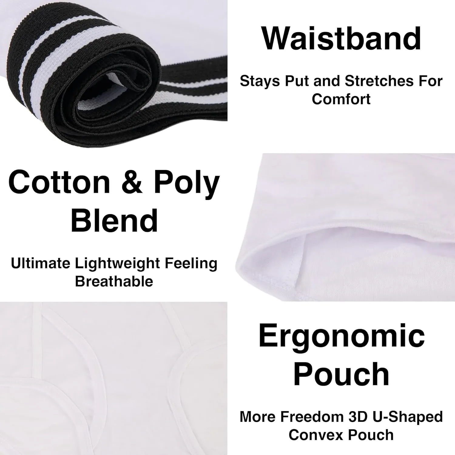 Trail maker Men’s Briefs Underwear Multipack Cotton Polyester 50 Pack Bulk Underwear for Homeless Men, Disaster Relief