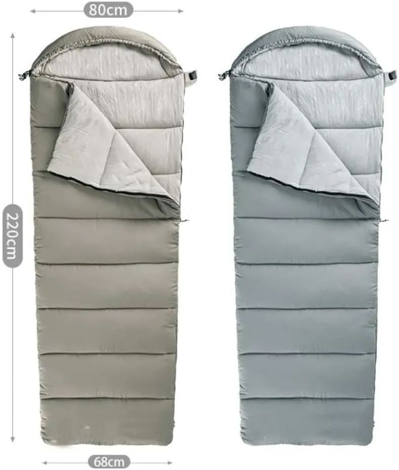 Trapezoidal Camping Waterproof Envelope with Hood Washable Portable Outdoor Thickened Warm Sleeping Bag