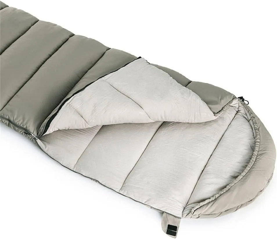 Trapezoidal Camping Waterproof Envelope with Hood Washable Portable Outdoor Thickened Warm Sleeping Bag