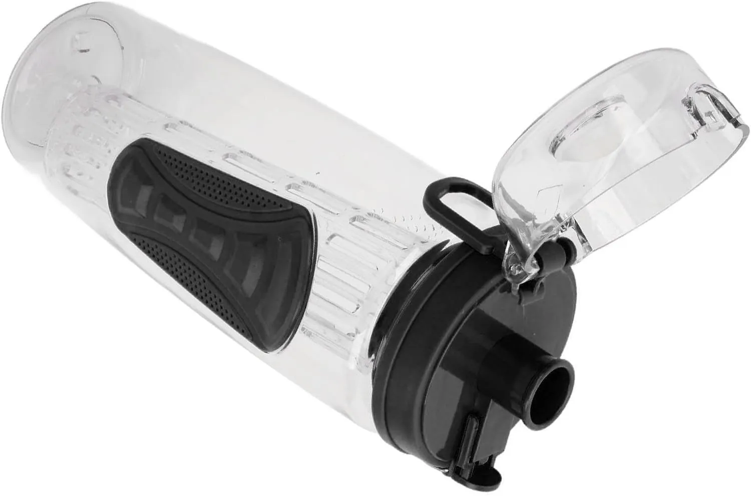Travel Fruit Infuser Water Bottle, Reusable Fruit Infusion Sports Bottle Large Capacity for Hiking (Black)