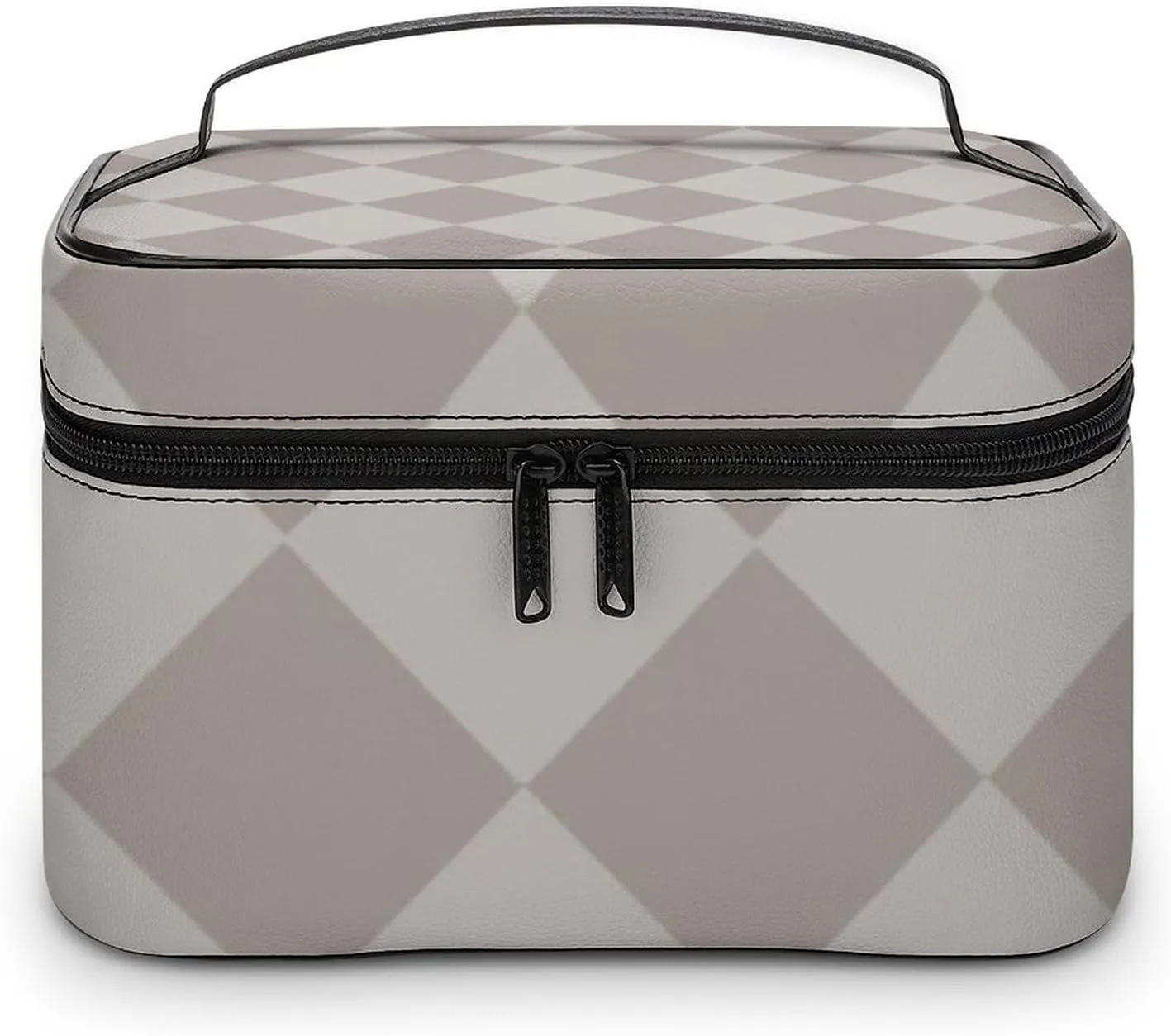 Travel Makeup Bag, Gray Diamond Cosmetic Bags for Women Large Capacity Waterproof Toiletry Bag Make up Organizer