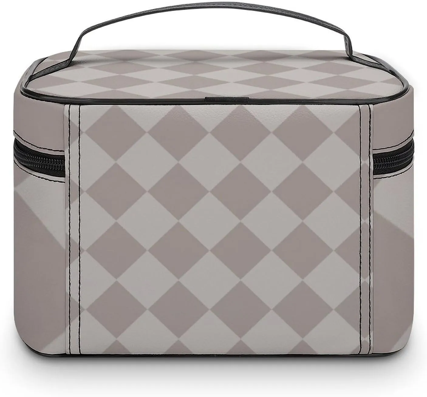 Travel Makeup Bag, Gray Diamond Cosmetic Bags for Women Large Capacity Waterproof Toiletry Bag Make up Organizer