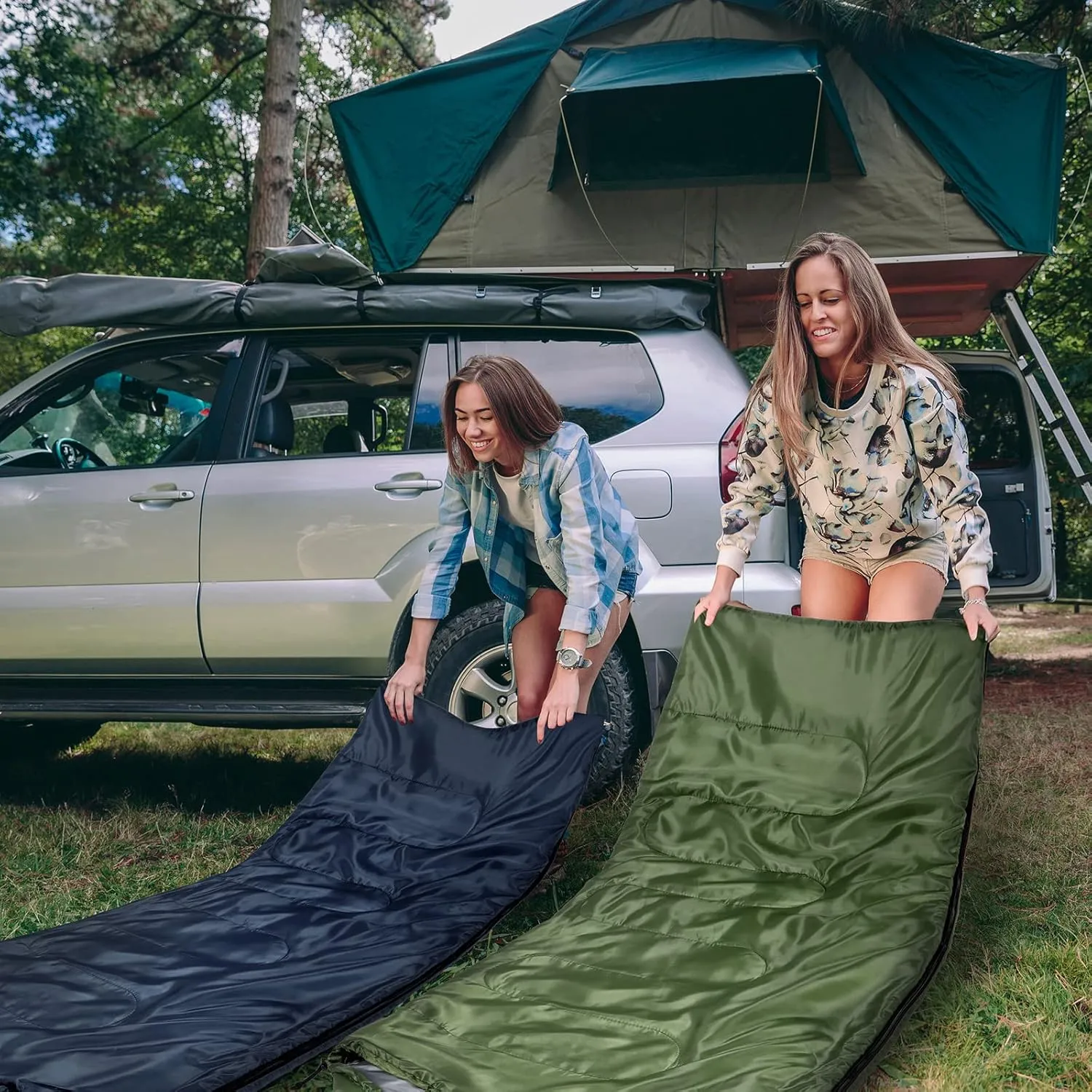Tudomro 2 Pcs Camping Sleeping Bag for Adults, Lightweight Packable Waterproof Camping Gear Equipment to Keep Warm for Spring Summer Fall Indoor Outdoor Backpacking Hiking Travel