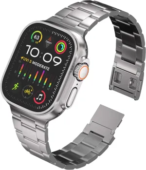 Ultra 2 Titanium Band with Magnet Buckle and Quick Release Links in Titanium Metal with DLC Coating Compatible with Apple Watch Ultra 2 and Ultra 49mm