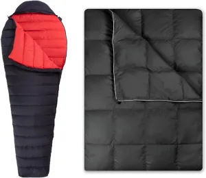 Ultralight Down Sleeping Bag for Adults and Down Camping Blanket Packable