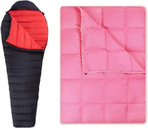Ultralight Down Sleeping Bag for Adults and Down Camping Blanket Packable