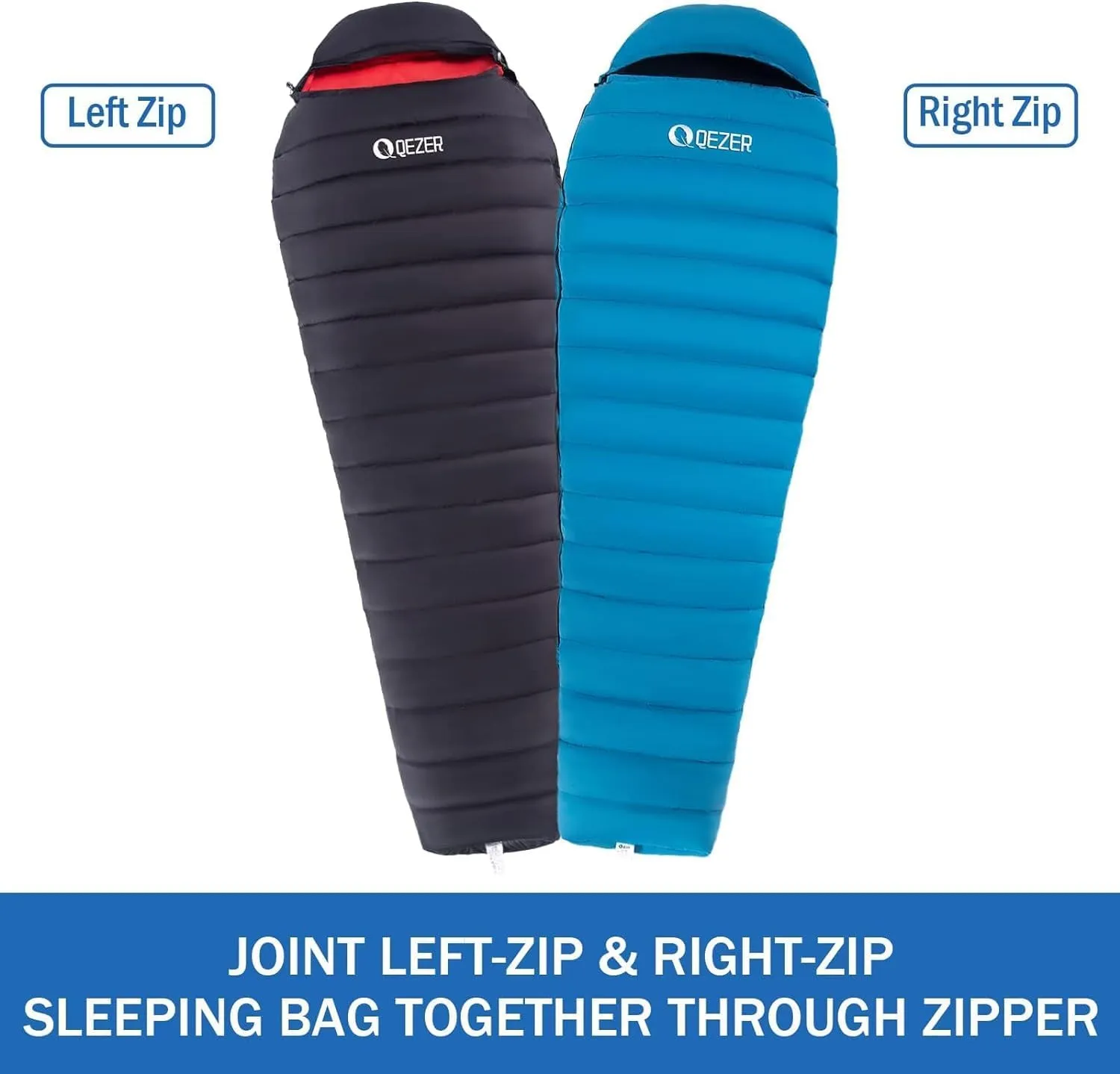 Ultralight Down Sleeping Bag for Adults with 600 Fill Power, Compact Sleeping Bag with Compression Sack for Backpacking, Hiking and Camping