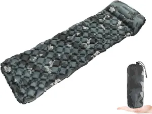 Ultralight Inflatable Sleeping Pad, Compact Air Camping Mat, with Pump with Pillow Waterproof Durable Camping Air Mattress, Lightweight Camping Mattress for Backpacking, Hiking, and Traveling