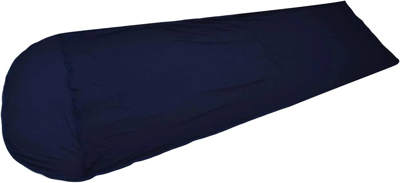 Ultralight Multifunctional Elastic Sleeping Sack Liner, Breathable and Skin Friendly for Outdoor Camping, Easy to Carry with Storage Bag, High Stretch Silky Polyester Fabric, 200