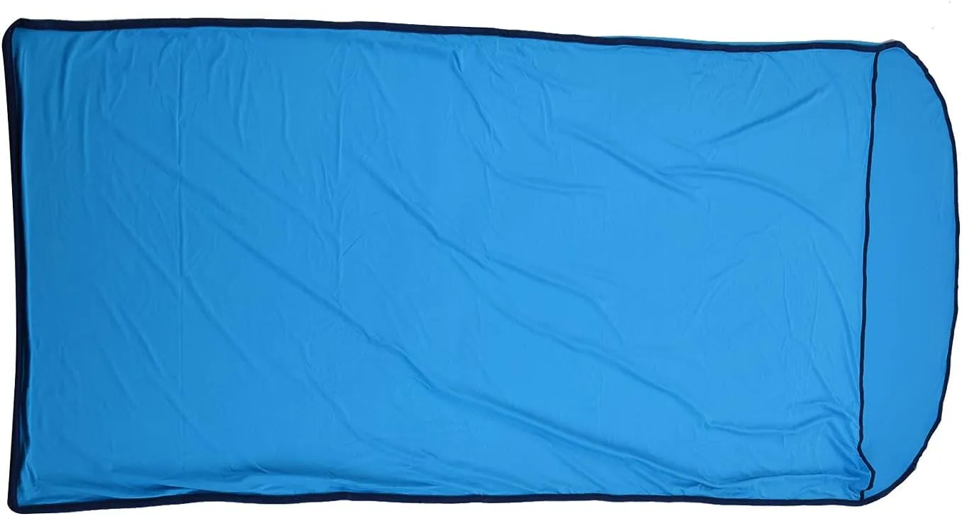 Ultralight Multifunctional Elastic Sleeping Sack Liner, Breathable and Skin Friendly for Outdoor Camping, Easy to Carry with Storage Bag, High Stretch Silky Polyester Fabric, 200