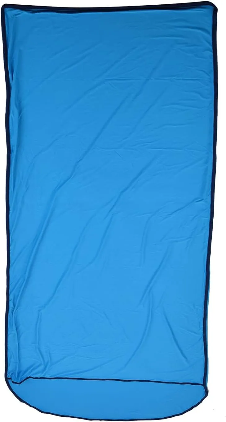 Ultralight Multifunctional Elastic Sleeping Sack Liner, Breathable and Skin Friendly for Outdoor Camping, Easy to Carry with Storage Bag, High Stretch Silky Polyester Fabric, 200