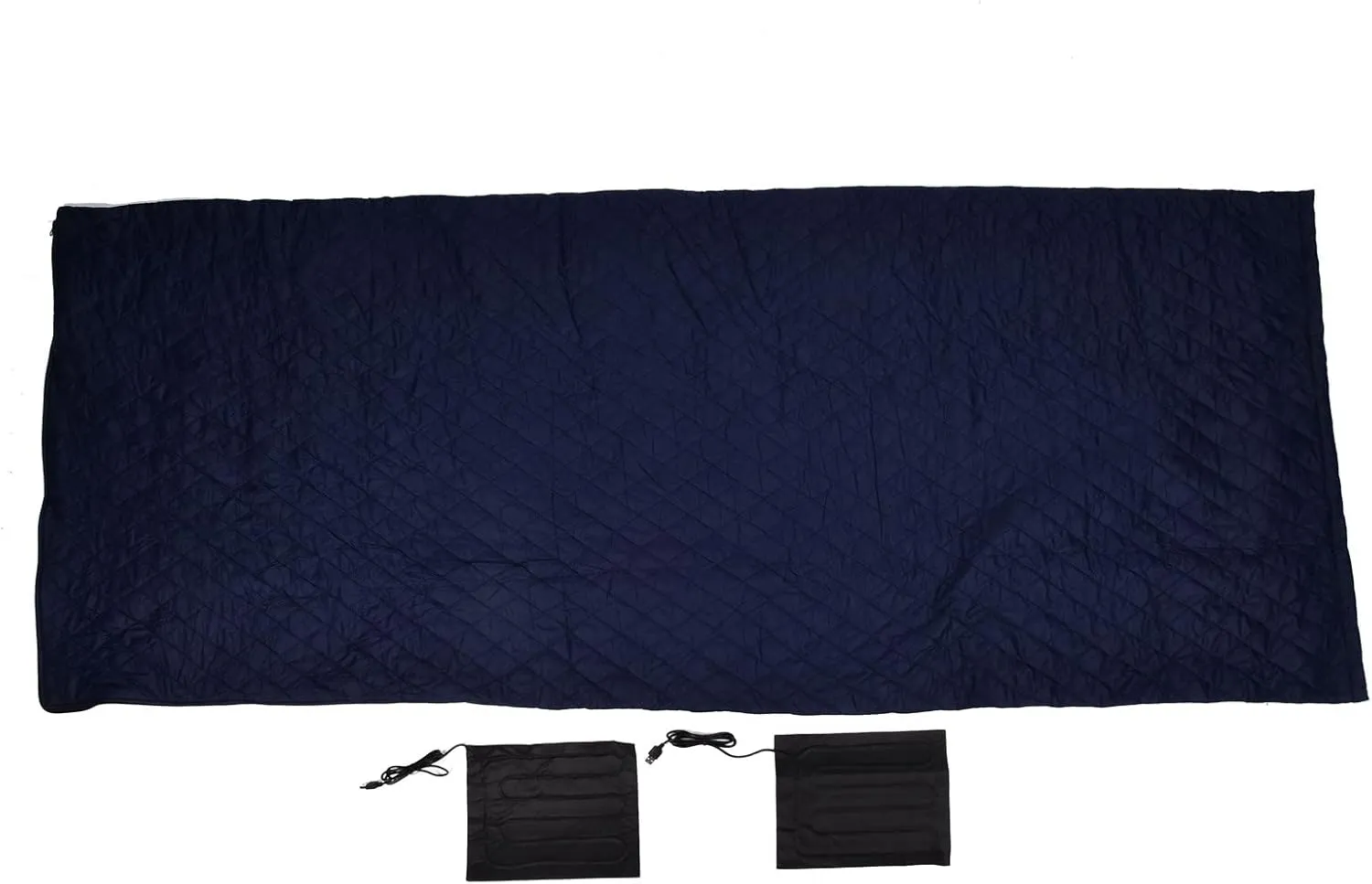 Ultralight Sleeping Bag Outdoor Sleeping Bag USB Heating Zipper Closure Warm Sleeping Bag Polyester Cold Weather Camping Sleeping BagPurplish Blue