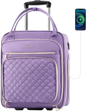 Under Seat Luggage with Wheels for Women Men, Airline Approved Underseat Carry on Luggage for Airplanes, Small Personal Item Travel Bag for Short Trip
