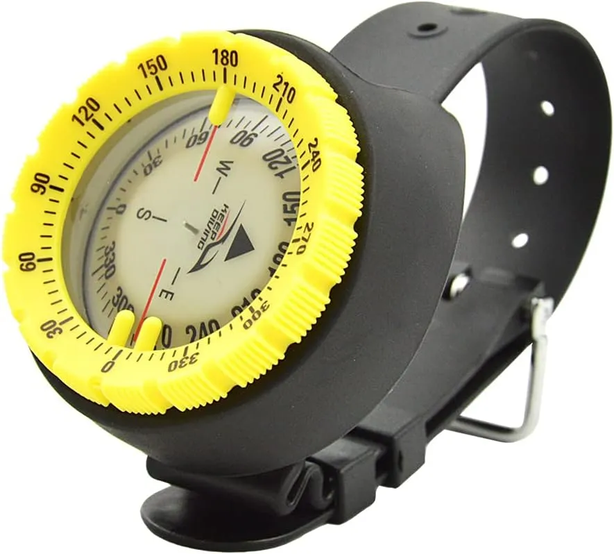 Underwater Compass Luminous Compass Wrist Diving Compass High Precision Professional Compass for Diving Hiking Cycle Camping