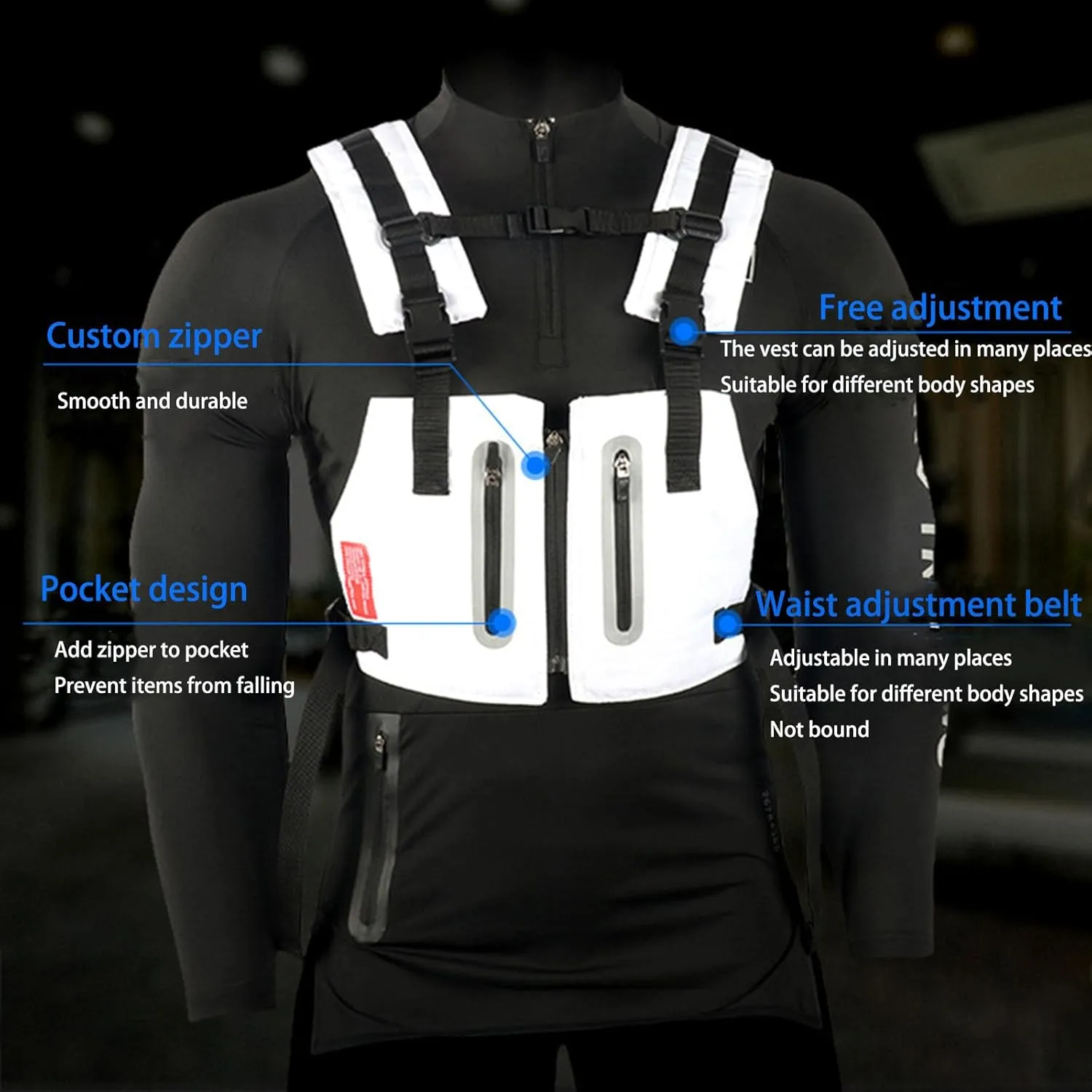 Unisex Water Bag Vest for Trail Running and Hiking, Comfortable, Stable, Simple and Quick to Refill Water Bag