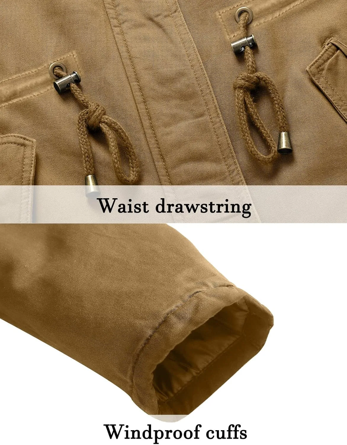 Uoiuxc Women's Hooded Winter Coat Warm Fleeced Lined Parka Long Jackets