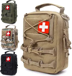 Upgrade 1000D Molle First Aid Pouch for Tactical Belt Vest Backpack, Small Tactical Medical EMT Pouch Bag Only