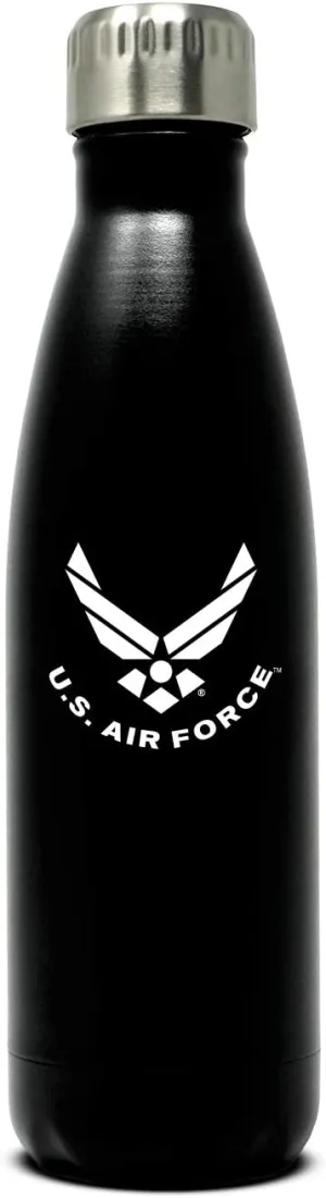 US Air Force 17oz Double Wall Vacuum Insulated Stainless Steel Airman Water Bottle - Perfect for USAF PT and Outdoor Sports