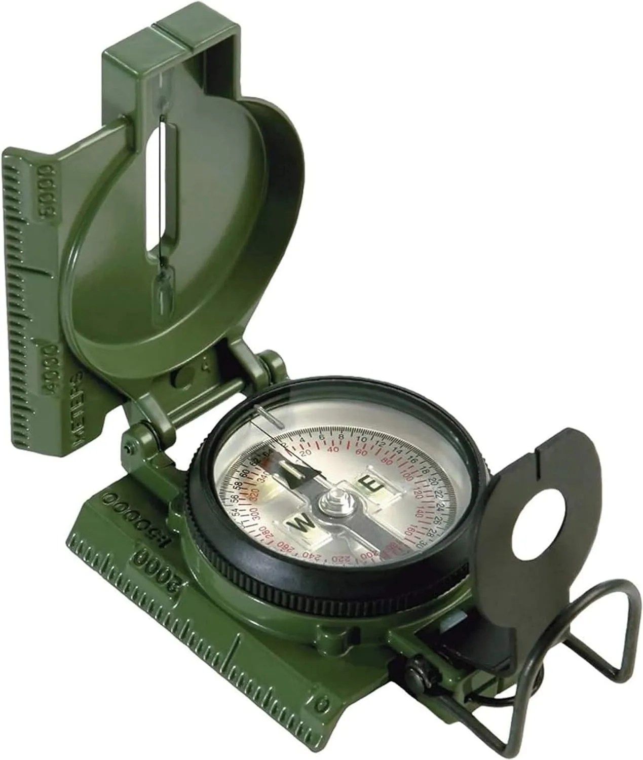 US Military Phosphorescent Waterproof Olive Drab Accurate Hand Held Compasses with Pouch for Hiking Camping Navigation Survival Backpacking Orienteering by Nautical product