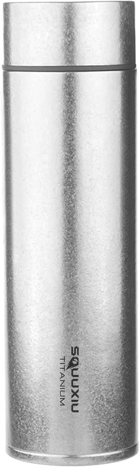 VACUUM FLASK INSULATED WATER BOTTLE WITH TEA FILTER FOR CAMPING HIKING (Sandblasted)