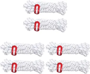 VANZACK 3sets Camping Tent Ropes Outdoor Guy Ropes with Buckles Windproof for Canopy Tents 2pcs*3