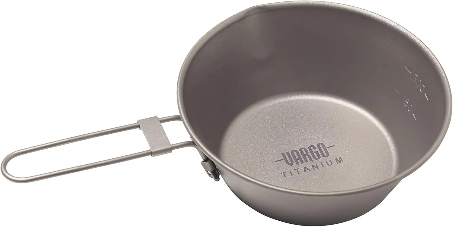 Vargo Outdoors Titanium Sierra Cup 450 - Ultralight, Durable Cup for Camping and Backpacking