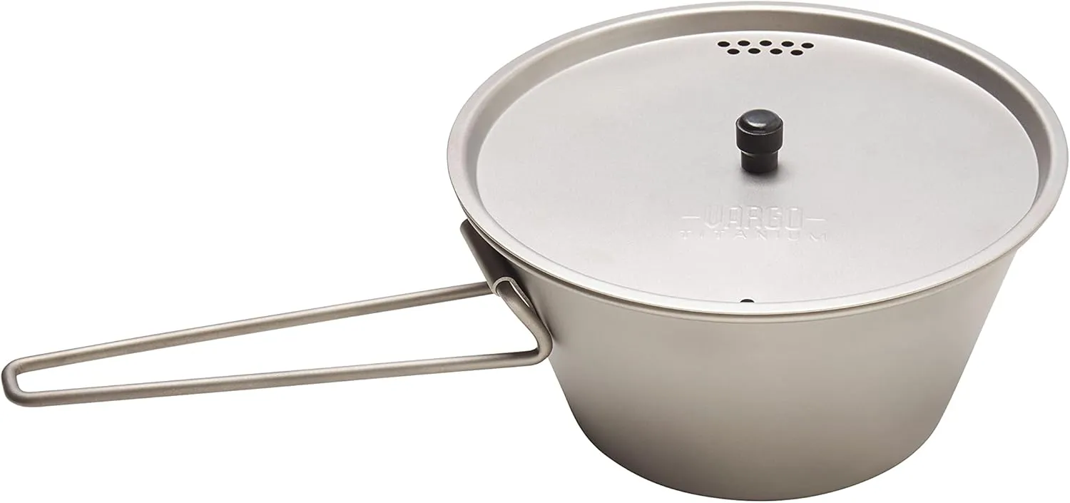 Vargo Titanium Sierra Magna: Ultralight, Strong, and Versatile Camp Pot and Bowl Combo for Backpacking