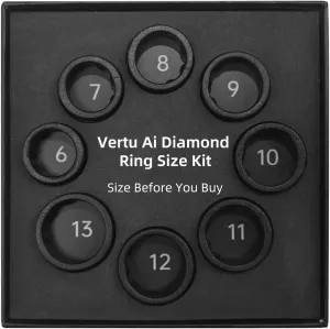 VERTU Smart Ring Ai Diamond Ring for Men/Women, Sleep Tracker - Fitness Monitor - No App Subscription - up to 10 Days Battery (Size Kit, Size Kit)