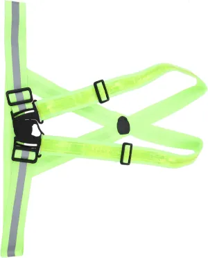 VICASKY 1Set Adjustable Reflective Luminous Vest with Safety Strap USB Rechargeable Outdoor Running Gear for Jogging Cycling Hiking and Night Activities