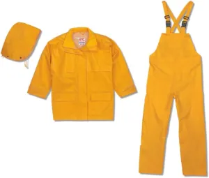 Viking Open Road 150D Suit - Waterproof Men's Rain Jacket with Hood and Bib Pants, Durable Ripstop Fabric