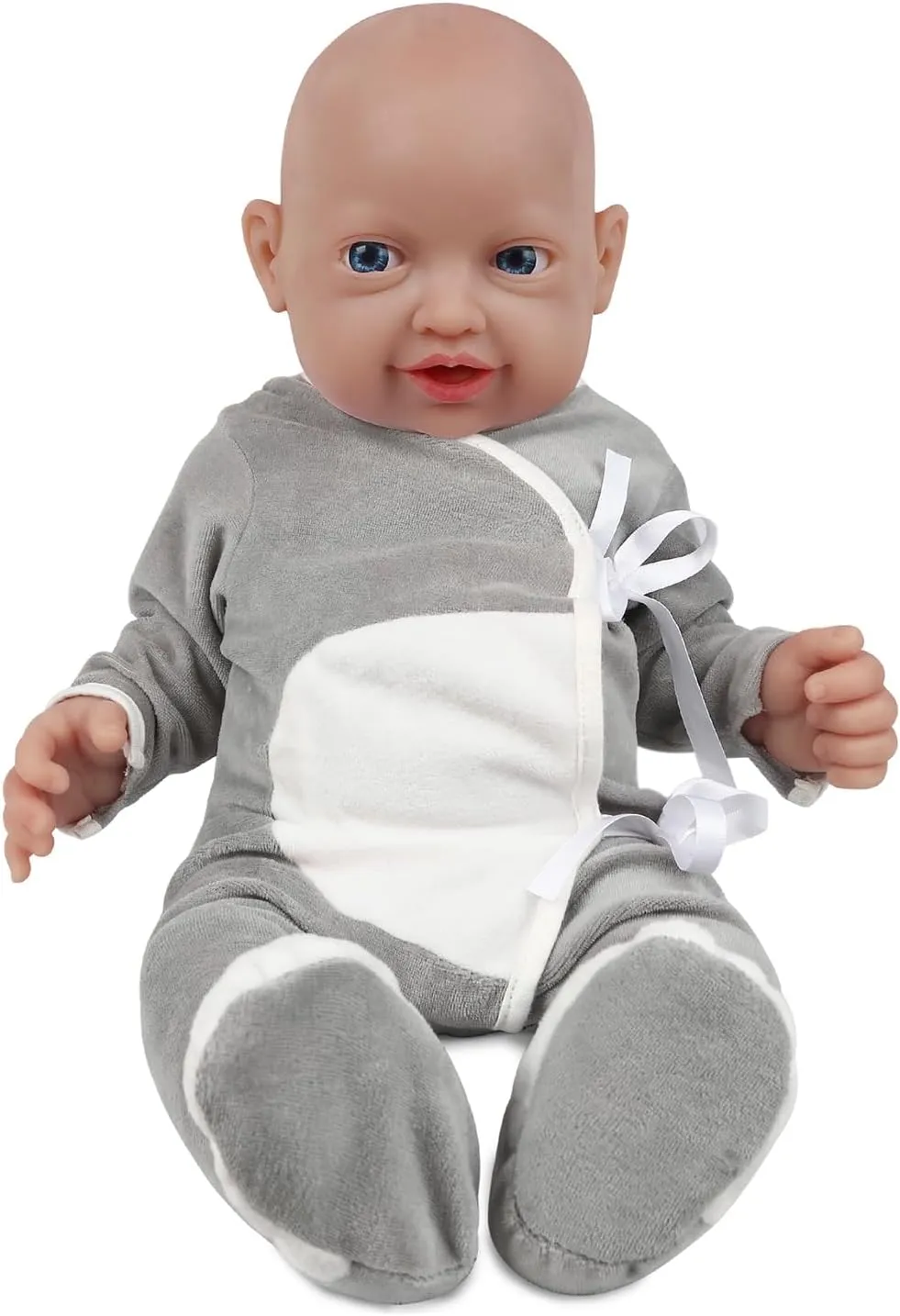 Vollence 18 inch Full Body Silicone Baby Dolls, Not Vinyl Dolls, Soft Silicone Dolls Full Silicone Baby,Collectible Dolls, Baby Gifts, Teaching Dolls - Boy