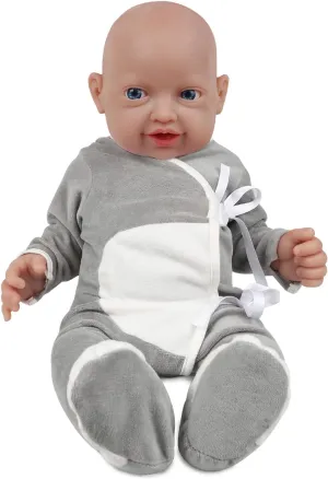 Vollence 18 inch Full Body Silicone Baby Dolls, Not Vinyl Dolls, Soft Silicone Dolls Full Silicone Baby,Collectible Dolls, Baby Gifts, Teaching Dolls - Boy