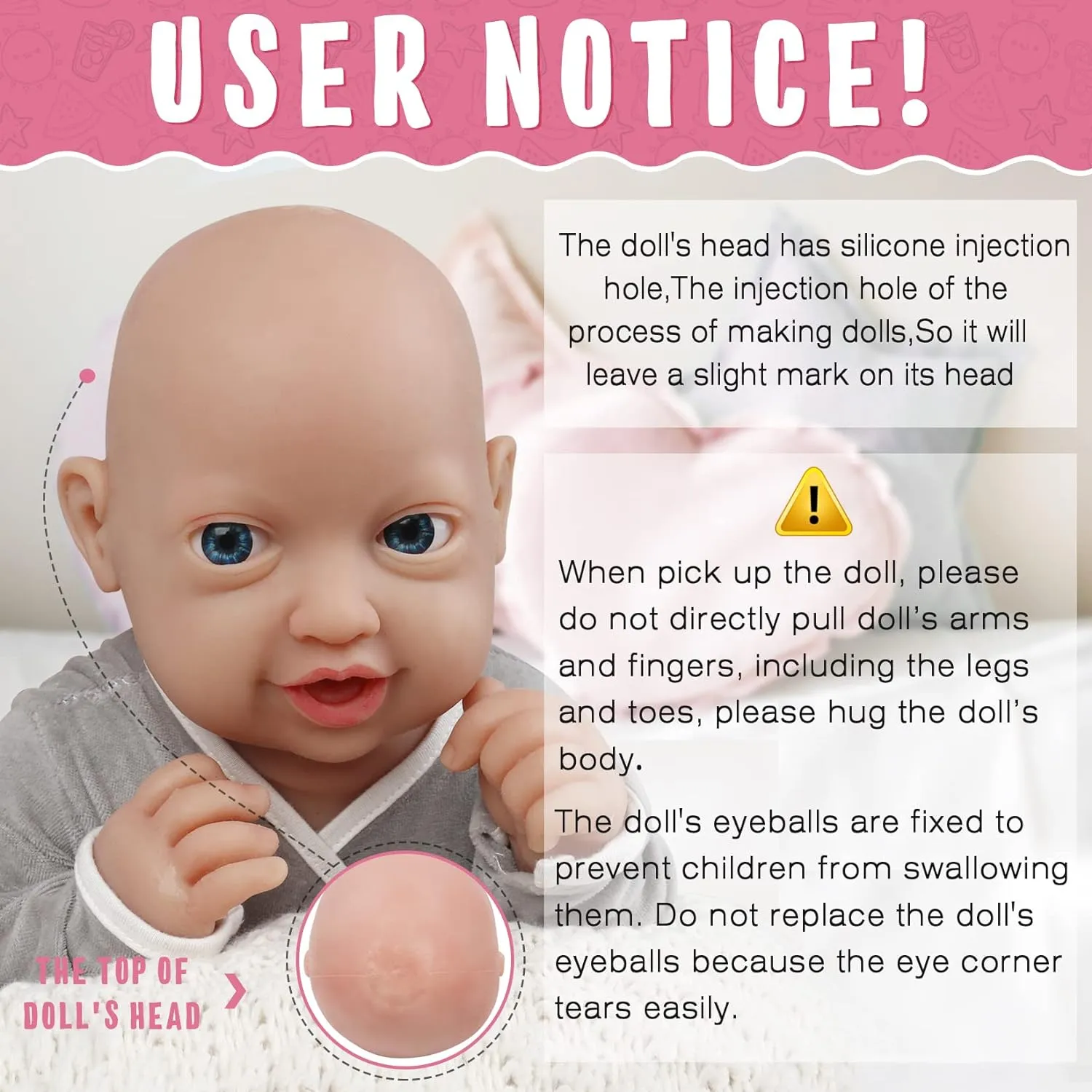 Vollence 18 inch Full Body Silicone Baby Dolls, Not Vinyl Dolls, Soft Silicone Dolls Full Silicone Baby,Collectible Dolls, Baby Gifts, Teaching Dolls - Boy