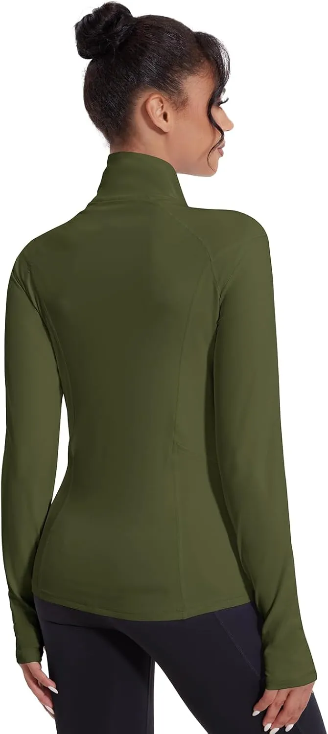 VUTRU Women's Workout Jackets Full Zip Athletic Tops Lightweight Gym Yoga Running Jacket with Pockets