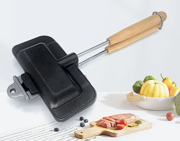 Waffle Bread Toast Double Side Frying Pan – Aluminum Cast Non-Stick