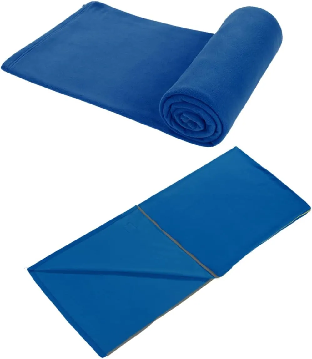 Warm Weather Sleeping Bag 180x75cm Fleece with Storage Sack for Outdoor