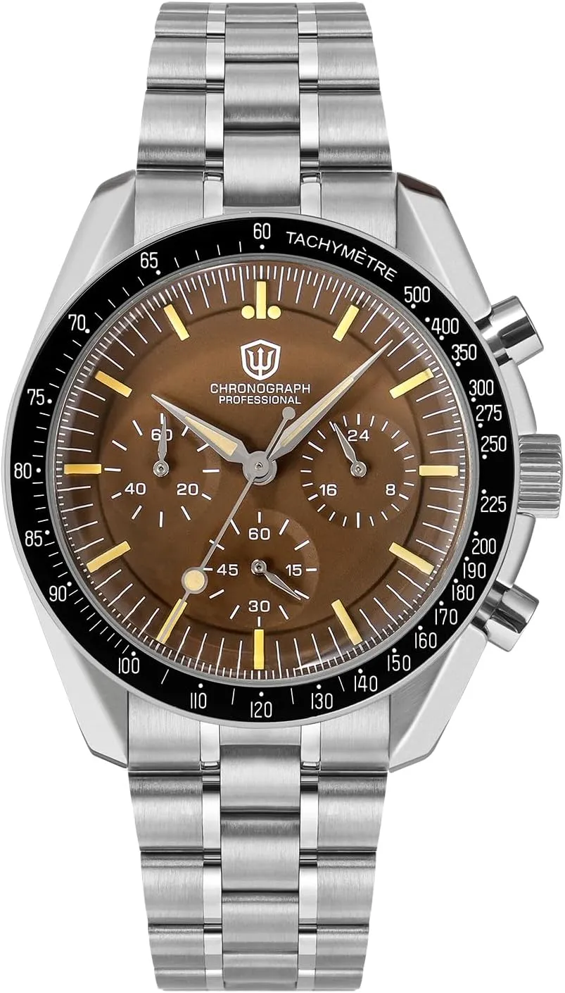 watchdives WD1860 WD1861 WD1863 Men's Chronograph Watch Japan VK63 Quartz Sports Watches 40mm Bubble Sapphire Crystal Wristwatch 100M Dive Watch