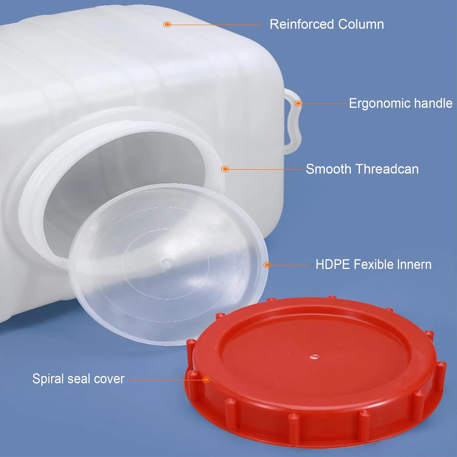 Water Storage Container Water Carrier 13/21/29/53 Gallon Large Capacity Water Tank with Tap and 3m Hose Portable Emergency Water Bucket for Vehicle Home Hiking Camping Outdoors(Size:50L/13.2Gallon)