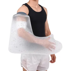 Waterproof Arm Cast Cover for Shower Wound Protector Bath Adult Watertight Cast Bag Showering for Surgery Bandage Broken Hand,Wrist,Finger, Elbow Reusable Durable (C-Long Arm-M)